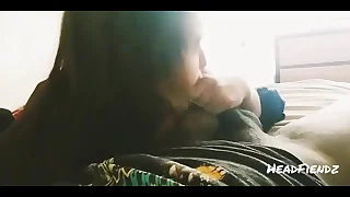 Heavy Asian girl sucking dick